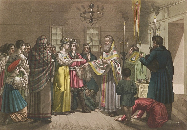Russian Wedding, Early 19th Century by Antonio Lanzani